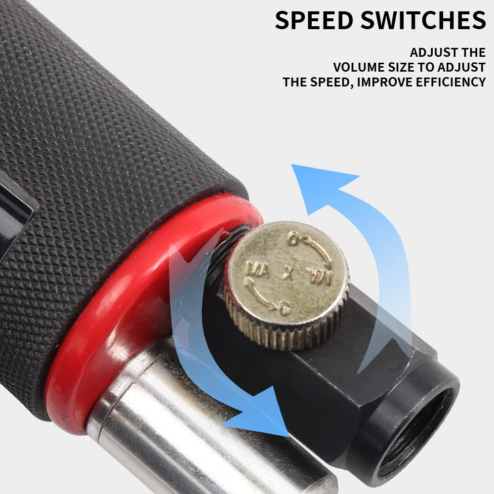 SI FANG 2 Inch Pneumatic Mini Orbital Sander Right Angle Air Die Grinder, Surface Prep Rotary Tool Polisher Kit with Various Quick Change Roll Lock SI FANG