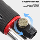 SI FANG 2 Inch Pneumatic Mini Orbital Sander Right Angle Air Die Grinder, Surface Prep Rotary Tool Polisher Kit with Various Quick Change Roll Lock SI FANG