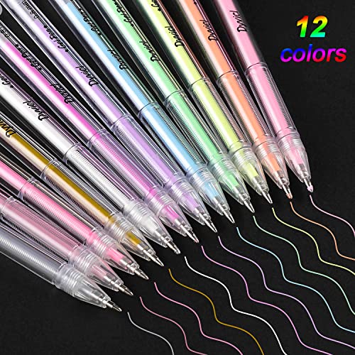 Dyvicl Highlight Color Pens, 0.8 mm Fine Point Pens Gel Ink Pens