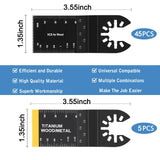 AIFICUT 50pcs Wood Plastics Metal Multitool Blades Titanium oscillating Saw Blades Quick Release Fit Dewalt Tools Bosch Porter Cable Black & Decker AIFICUT