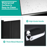 INTERGREAT Black Metal Storage Cabinet Doors, 72" Locking Steel Storage Cabinet with Shelves, Tall Metal Cabinet Lockable Steel Cabinets for Home INTERGREAT