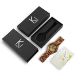 Godchoices Personalized Photo Wood Watch Engraved Text Double-Sided Custom Wrist Watch for Men Father Fiance Groomsmen Gifts Ideas Anniversary Godchoices