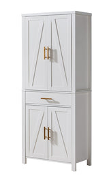 Kings Brand Furniture - 72" Freestanding Kitchen Pantry Storage Cabinet Cupboard with Doors Adjustable Shelves & Drawer, White Kings Brand Furniture