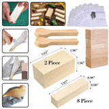 28-in-1Wood Carving Kit with Basswood Carving Blocks, Wood Carving Tools includes 3 Wood Carving Knives, 3 Detail Wood Carving Knife and 8 Wood gulrear