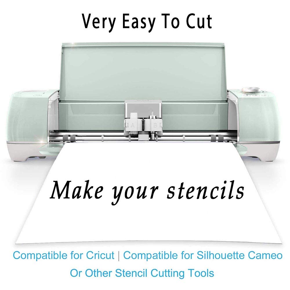 EGOSKY 12Pcs 7mil Blank Stencil Sheets, 12 x 12 inch Mylar Template Stencil Material for Cricut & Silhouette Machines EGOSKY