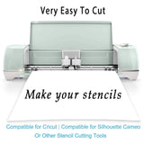 EGOSKY 12Pcs 7mil Blank Stencil Sheets, 12 x 12 inch Mylar Template Stencil Material for Cricut & Silhouette Machines EGOSKY