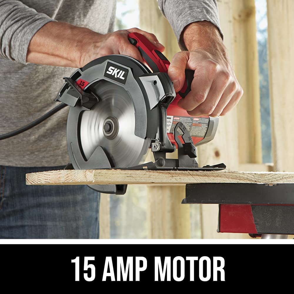 SKIL 15 Amp 7-1/4 Inch Circular Saw with Single Beam Laser Guide - 5280-01 Skil