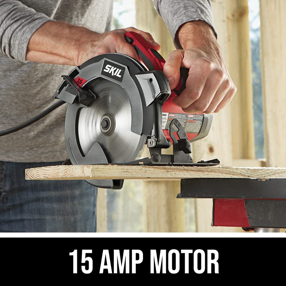 SKIL 15 Amp 7-1/4 Inch Circular Saw with Single Beam Laser Guide - 5280-01 - WoodArtSupply