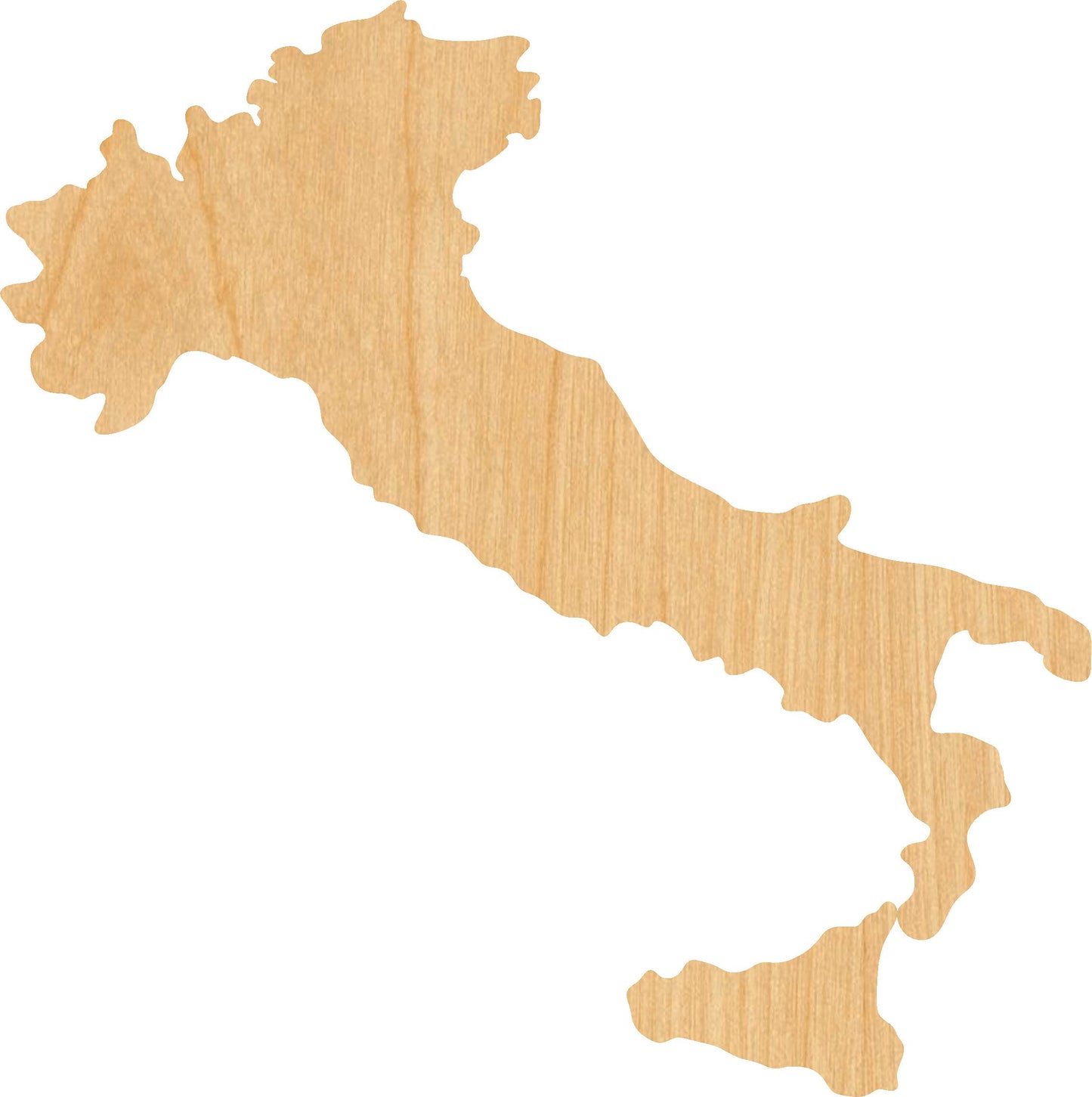 Italy Laser Cut Out Wood Shape Craft Supply - 4 Inch