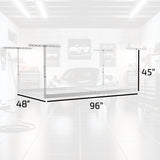 MonsterRax Overhead Garage Storage Rack - 4 x 8 Ceiling Shelving, Adjustable Hanging Storage, Color: White, 24"-45" Ceiling Drop MonsterRAX Storage Solutions
