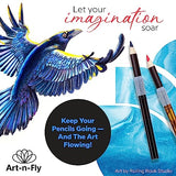 Art-n-Fly Pencil Extenders Set of 5 Pencil Lengthener for Color Pencils Art-n-Fly