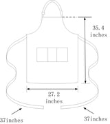 SEW UR LIFE Black Professional Resist Water Adjustable Extra Long Bib Apron 3 Pockets Home Kitchen Garden Restaurant Cafe Bar Pub Bakery for Cooking SEW UR LIFE