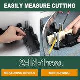 2-in-1 Mitre Measuring Cutting Tool, Measuring and Sawing Mitre Angles Cutting Tool for Home Improvement, Carpentry Work, Miter Saw Protractor Tool AUSTUFF