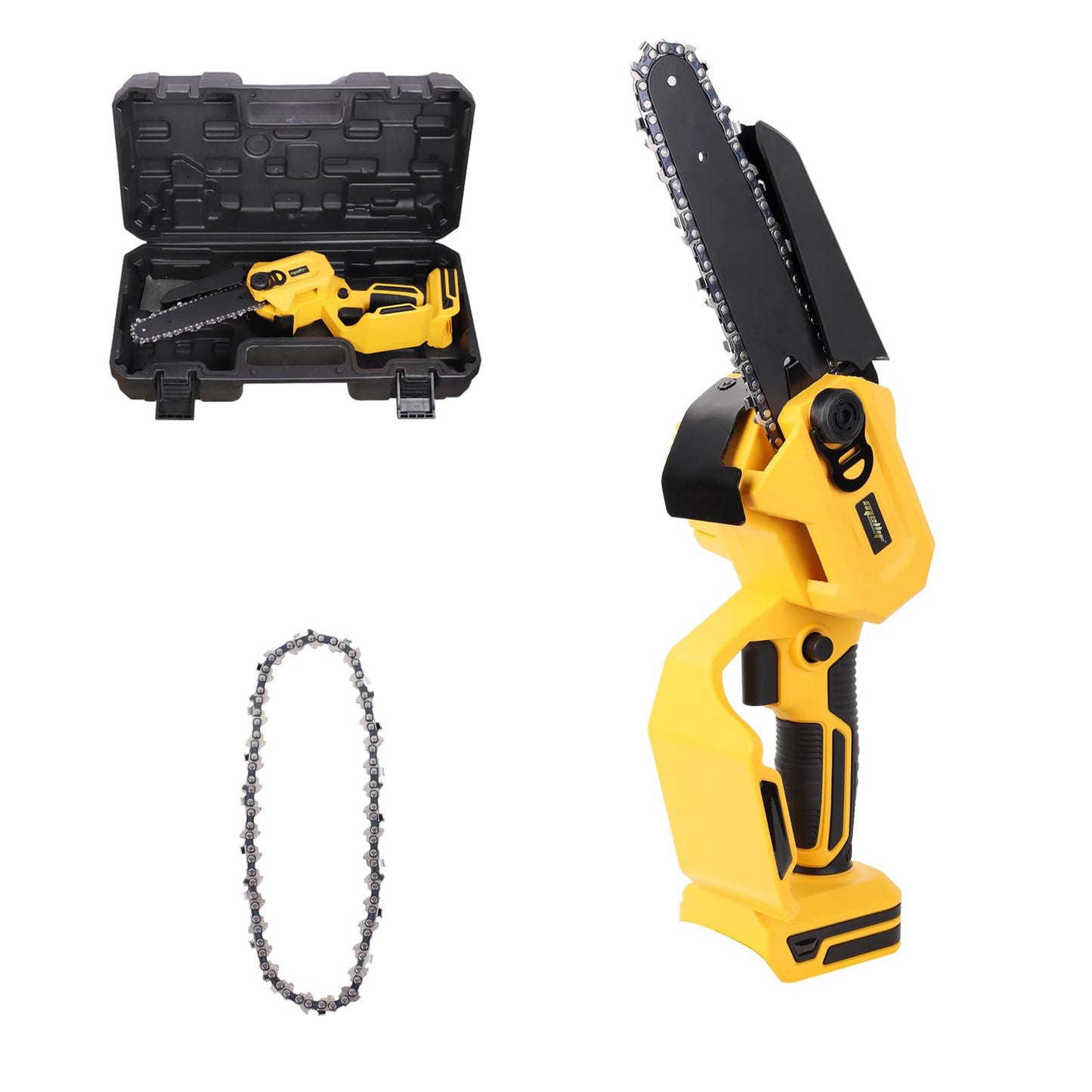 Mellif Cordless Power Chainsaw for Dewalt 20V Max Battery (Battery NOT Included) 6-Inch Hand-held Mini Pruning Saw with Brushless Motor & Replacement