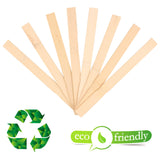 Wooden Paint Stir Sticks - Rewiss 10 Inch Paint Sticks Stirrers for Paddles Resin or Wood Craft Sticks, Garden and Library Markers(Pack of 50) REWISS