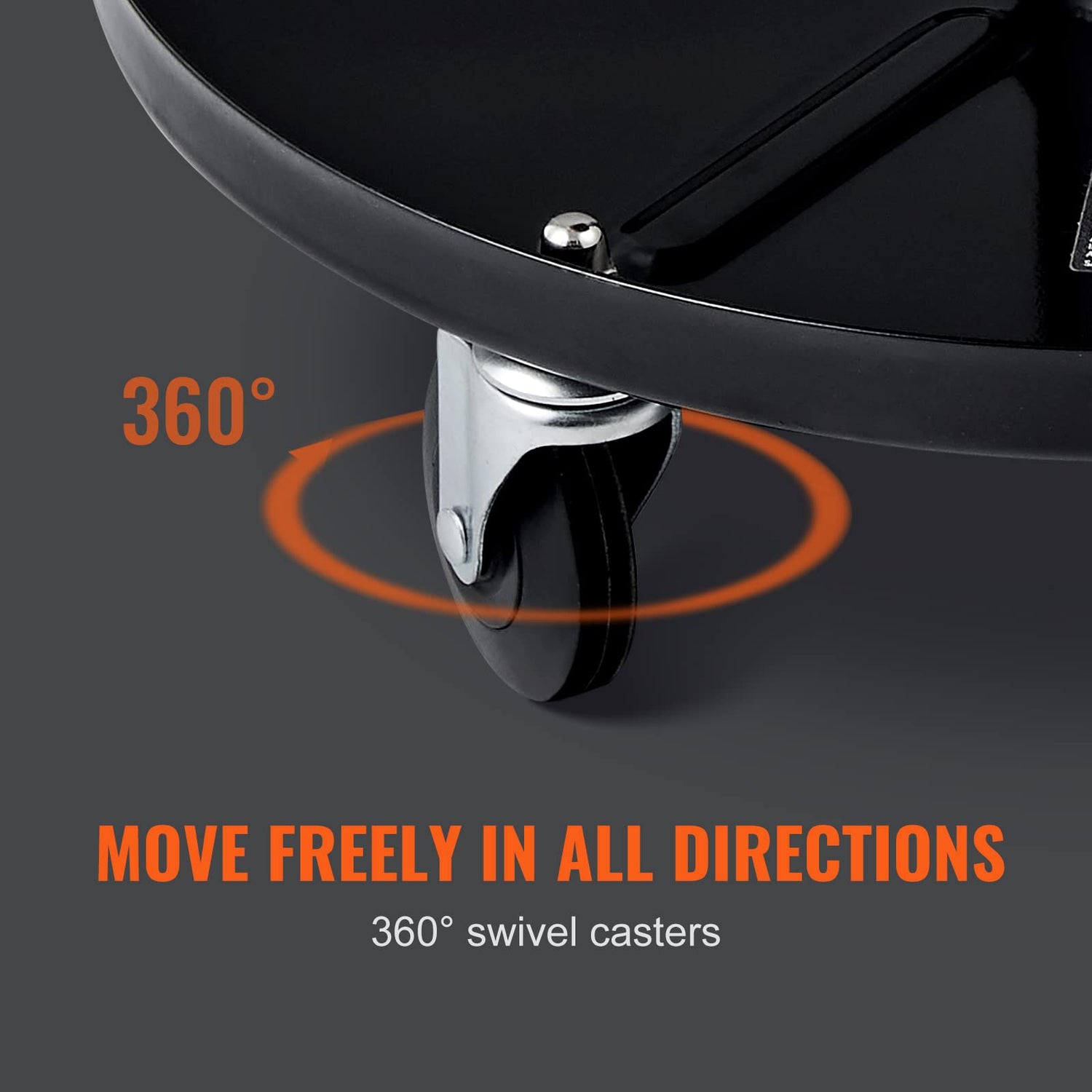 VEVOR Mechanic Stool, 250 LBS Rolling Pneumatic Creeper Garage/Shop Seat, Adjustable Height 16-22 inch in Padded Rolling Workshop Stool with Tool VEVOR