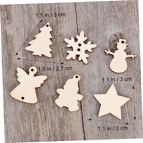 TEHAUX 100PCS Natural Unfinished Wood Slices Christmas Rustic Decor Unfinished Christmas Ornaments Unfinished Wood Crafts Centerpieces Rustic Wood TEHAUX