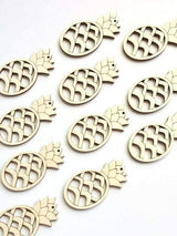 ALL SIZES BULK (12pc to 100pc) Unfinished Wood Wooden Laser Pineapple Flower Cutout Dangle Earring Jewelry Blanks Shape Crafts Made in Texas Texan Wood Crafts