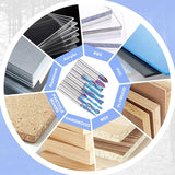 HQMaster CNC Router Bits 1/4 Inch Shank Carving Bit Set for Wood Detail Profile V Groove Engraving Solid Carbide CNC Router Bit Collection HQMaster