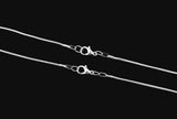 24pcs 18 Inch 925 Silver Plated 1.2mm DIY Snake Chain Charms Link Necklace with Lobster Clasps for Jewelry Making Cmidy