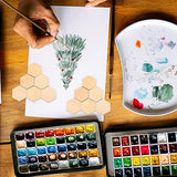 MAGICLULU 100PC Unfinished Wood Hexagon Pieces Unfinished Wood Cutout Hexagon Hexagon Blank Unfinished Wood Slices for Craft DIY Projects 3CM MAGICLULU