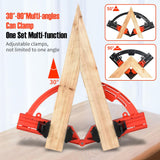 Eewudwok Multi Angles Movable Right Angle Corner Clamps, 2 In 1 Mitre Woodworking Measuring Accessories, 30-90 Degrees Adjustable Cutting Tool for Eewudwok