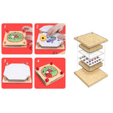 Happytime Kids' Flower & Leaf Press Nature Crafts Wooden Art Kit Outdoor Play Learning Toy Creativity Pressed Flower Art Kit DIY Recycle Floral Press Happytime