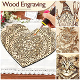 Wood Hearts for Crafts 12 Inch, 4 Pack DIY Blank Wooden Heart Shape Ornaments for Crafts Unfinished Hearts Wood Cutout for Crafts Valentine's Hearts Boqin