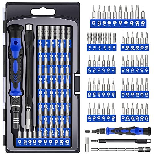 XOOL 62 in 1 Precision Screwdriver Kit, Electronics Repair Tool Kit, Magnetic Driver Kit with Flexible Shaft, Extension Rod for Mobile Phone,