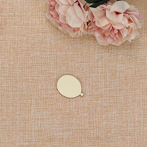 Creaides 50pcs Mini Balloon Wood DIY Crafts Cutouts Wooden Balloon Shaped Unfinished Wood Ornaments for DIY Projects Wedding Birthday Decorations