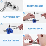 Watch Link Removal Tool Kit, Watch Band Strap Link Pins Remover Repair Tool, Watch Sizing Tool Kit for Watch Bracelet Adjustment Resizing, Watch Pin BYNIIUR