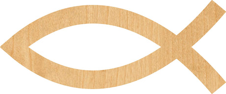 Jesus Fish Laser Cut Out Wood Shape Craft Supply - 4 Inch Generic
