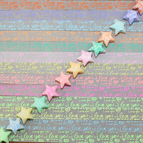 Yeooyoor Origami Stars Papers Package DIY Paper, 600 Sheets - 20 Colors (Glows in the Dark) Yeooyoor