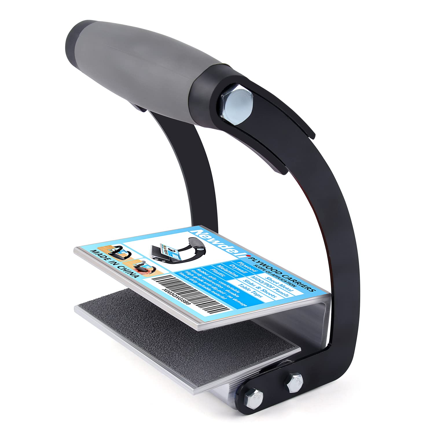 Newdeli Plywood Carrier, Panel Carrier, Drywall Carrying Tool Plywood Lifting Tool for Wood, Synthetic Cement Board - Clamping Thickness up to 3/4 Newdeli