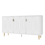 VilroCaz Modern 65'' Storage Sideboard Cabinet with Adjustable Shelves and Metal Legs, TV Stand for TV up to 70 inch, Center Console Table Sofa Table VilroCaz