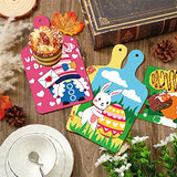 Mini Wooden Cutting Board Small Charcuterie Boards for Craft with Handle Unfinished DIY Cooking Board for Kitchen Decor Vegetable Fruit Supply(11.8 x gisgfim