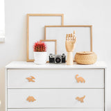 Qunclay Wooden Animal Cabinet Knobs Decorative Wood Dresser Knobs with Screws Dresser Pulls Wood Marine Woodland Animals Knobs Furniture Knobs Qunclay
