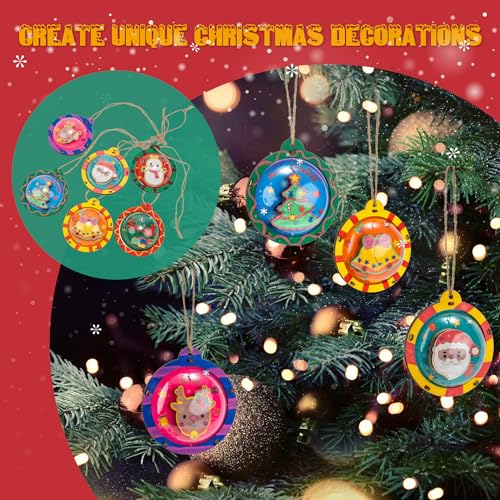 FTBox Christmas Wood Crafts Kit for Kids, Arts and Crafts Gifts for Boys Girls, Craft Activities Painting Art Toys for 6 7 8 9 10 11 12 Year Old FTBox