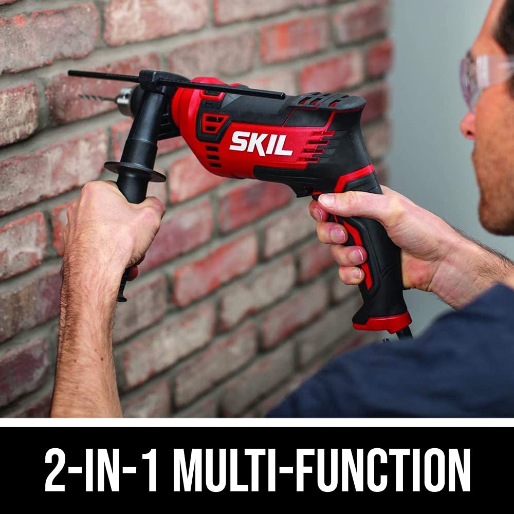 Skil 7.5 Amp 1/2-in Corded Hammer Drill with 100pcs Drill Bit Set With Variable Speed- HD182002 Skil