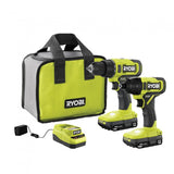 ONE+ 18V Cordless 2-Tool Combo Kit with Drill/Driver, Impact Driver, (2) 1.5 Ah Batteries, and Charger (PCL1200K2) WoodArtSupply