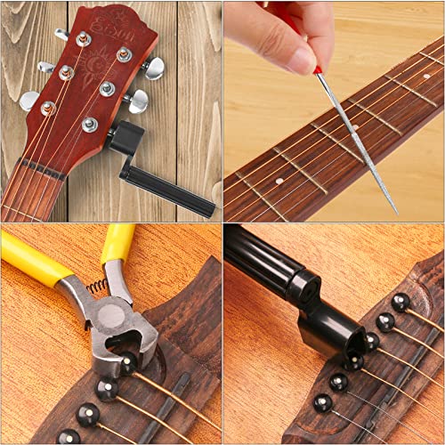 72PCS Guitar Tool Kit Repair Maintenance Accessories Guitar Parts Set with Carry Bag Guitar Care For Electric Acoustic Guitar Ukulele Bass Banjo - WoodArtSupply