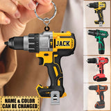 Middlepeace Personalized Power Tool Acrylic Keychain 2D Flat Compact Kit Tools Keyring Birthday Father's Day Gift For Him Mechanic Contractors Dad Middlepeace