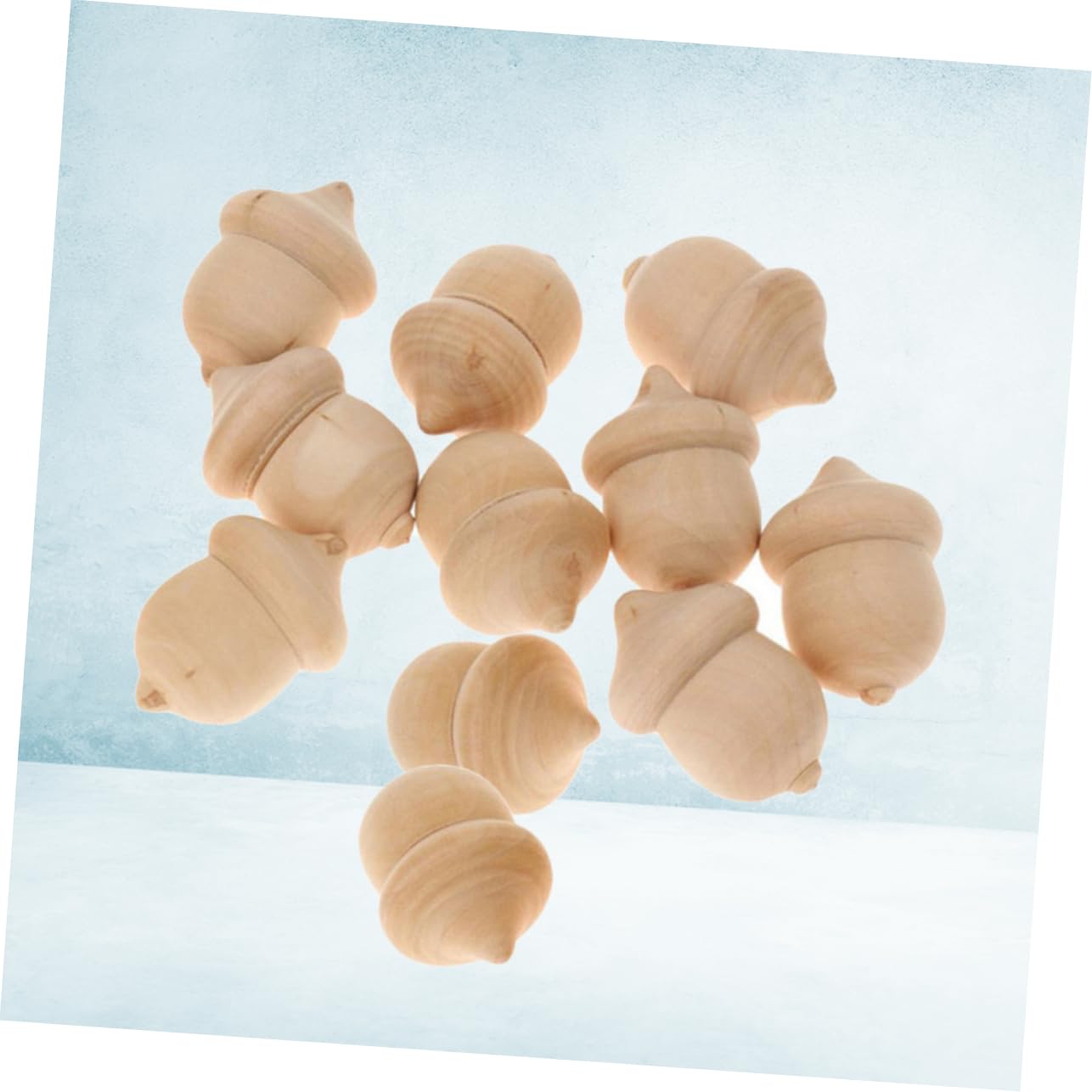 COHEALI 60 Pcs Wood Shapes for Painting Blank Peg Doll Driftwood for Crafts Xmas Wood Peg Wood Peg Doll Unfinished Wood Acorn Cutouts Christmas Peg COHEALI