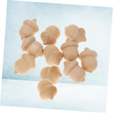 COHEALI 60 Pcs Wood Shapes for Painting Blank Peg Doll Driftwood for Crafts Xmas Wood Peg Wood Peg Doll Unfinished Wood Acorn Cutouts Christmas Peg COHEALI