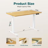 SMUG Standing Desk, Adjustable Height Electric Sit Stand Up Down Computer Table, 40x24 Inch Ergonomic Rising Desks for Work Office Home, Modern Lift SMUG