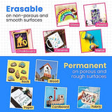 Chalkola Liquid Chalk Markers & Metallic Colors Pack of 16 Chalk Pens - for Chalkboard, Blackboards, Window, Glass, Bistro | 6mm Reversible Bullet & Chalkola