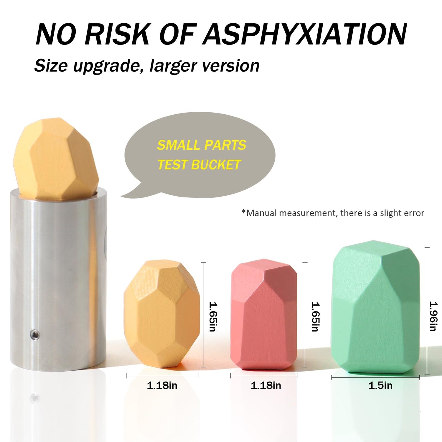 BESTAMTOY 36 PCS Wooden Sorting Stacking Rocks Stones,Sensory Toddler Toys Learning Montessori Toys, Building Blocks Game for Kids 1 2 3 4 5 6 Years BESTAMTOY