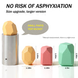 BESTAMTOY 36 PCS Wooden Sorting Stacking Rocks Stones,Sensory Toddler Toys Learning Montessori Toys, Building Blocks Game for Kids 1 2 3 4 5 6 Years BESTAMTOY