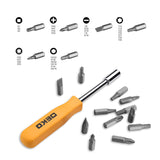 DEKOPRO 65 Pieces Tool Set General Household Hand Tool Kit with Storage Case Plastic ToolBox DEKOPRO