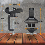 Table Vise, 2 in 1 Bench Vise Universal Rotate 360° Work Clamp-On Vise,Table Vice With Multifunctional Jaw and Quick Adjustment Button for ZTUKOMN
